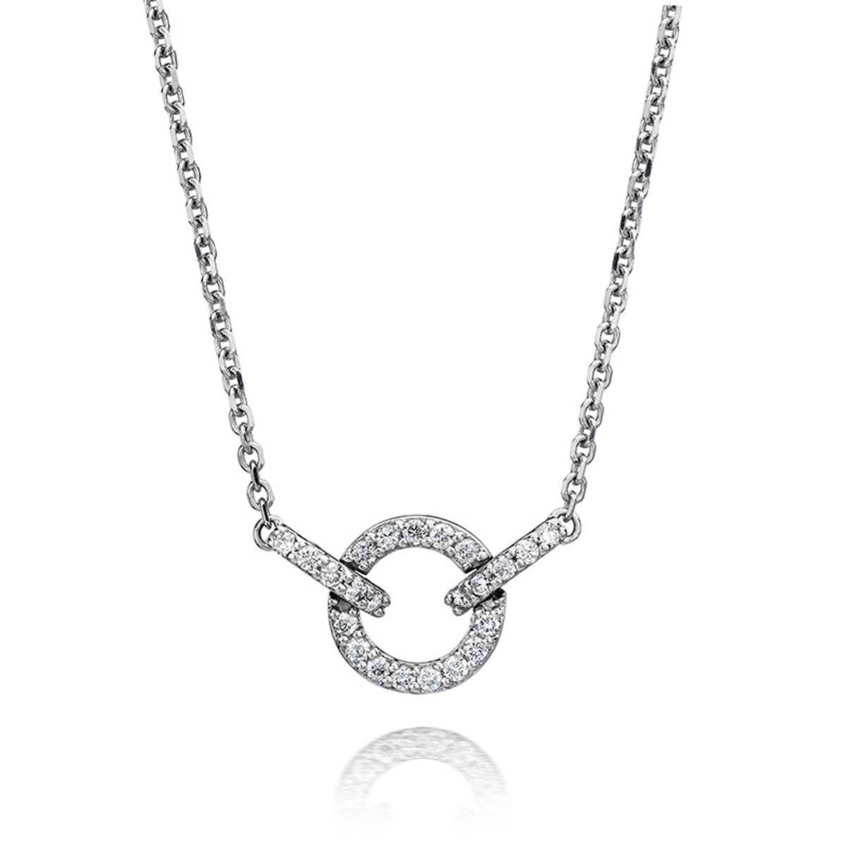Dije de Diamantes 0.25 ctw, Corte Redondo, en Oro Blanco 14k