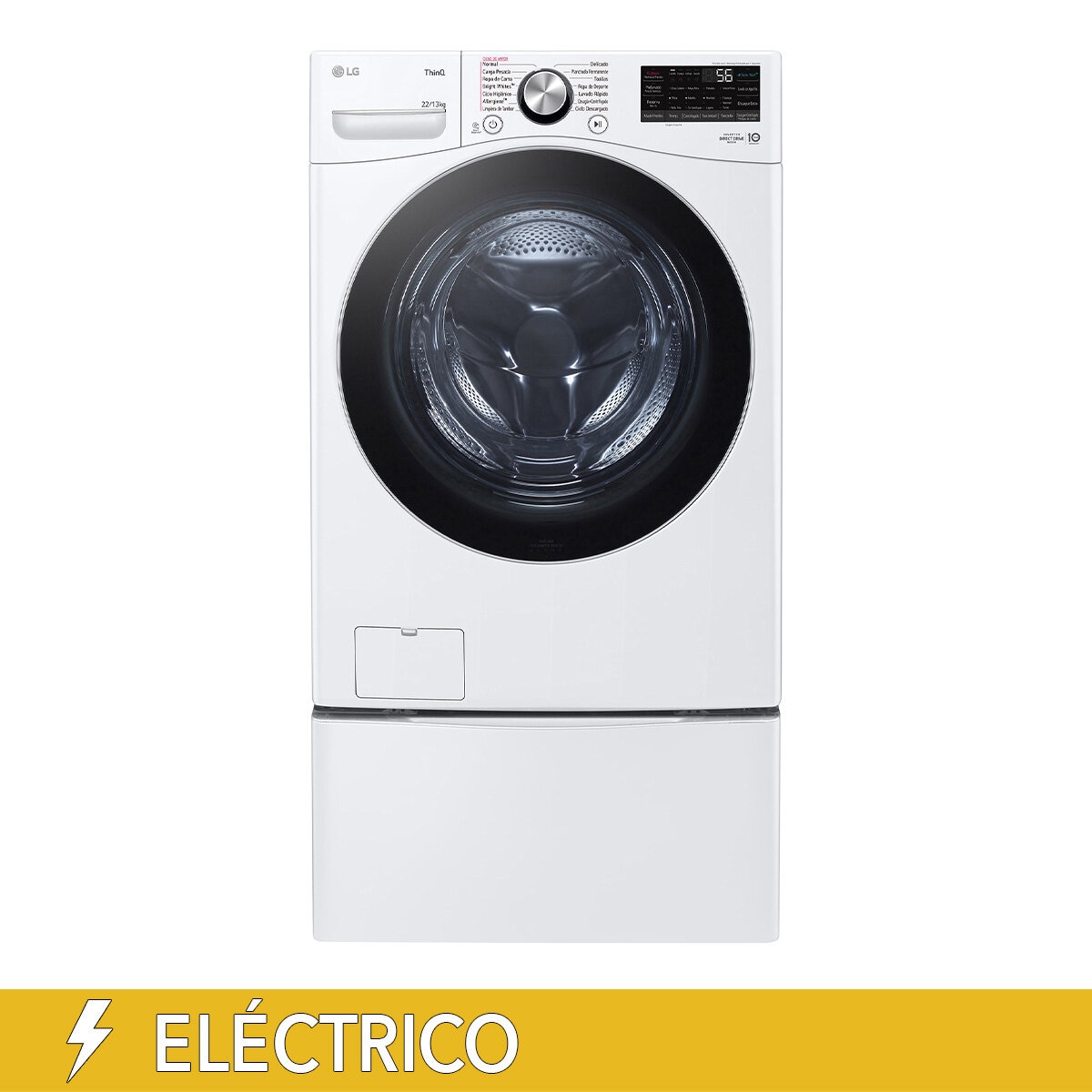 LG Lavasecadora Electrica 22 Kg / 13 Kg con Pedestal