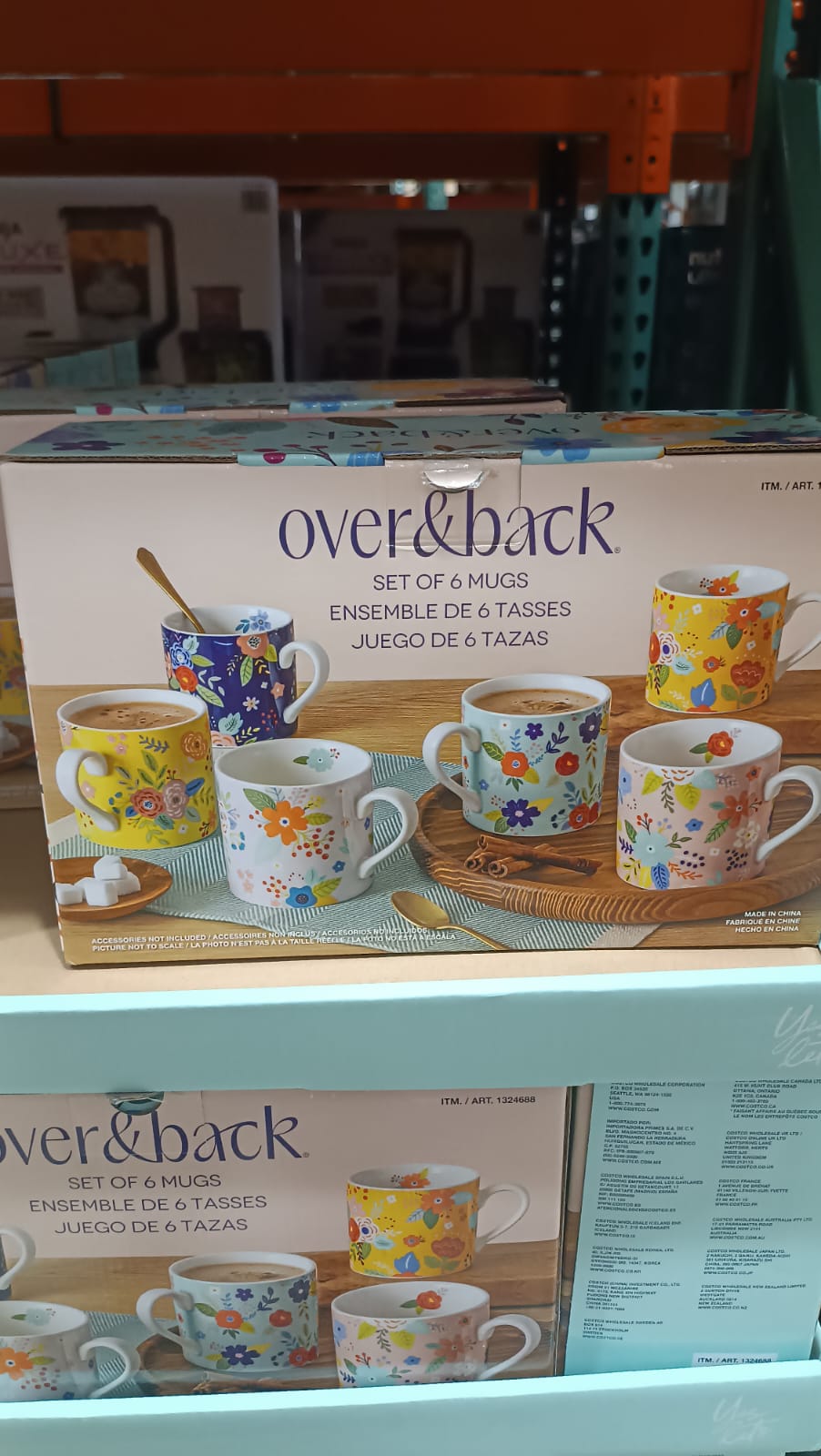 Set de 6 tazas florales